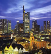 Frankfurt, prosperous financial centre of Germany