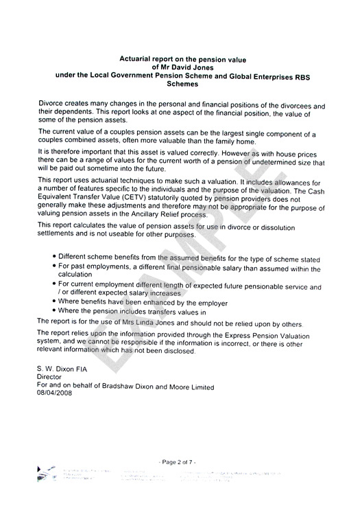 &pound;25 Actuarial Report