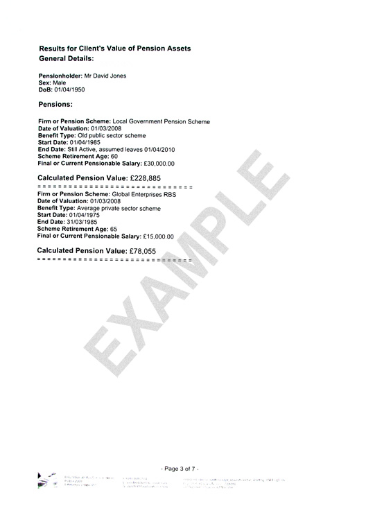 &pound;25 Actuarial Report