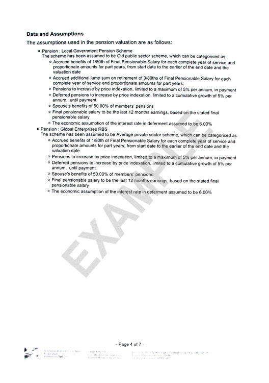 &pound;25 Actuarial Report